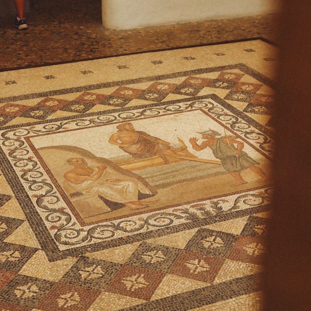 mosaics in archaeological museum on kos island