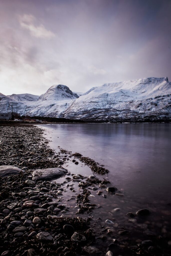 mountains covered with snow