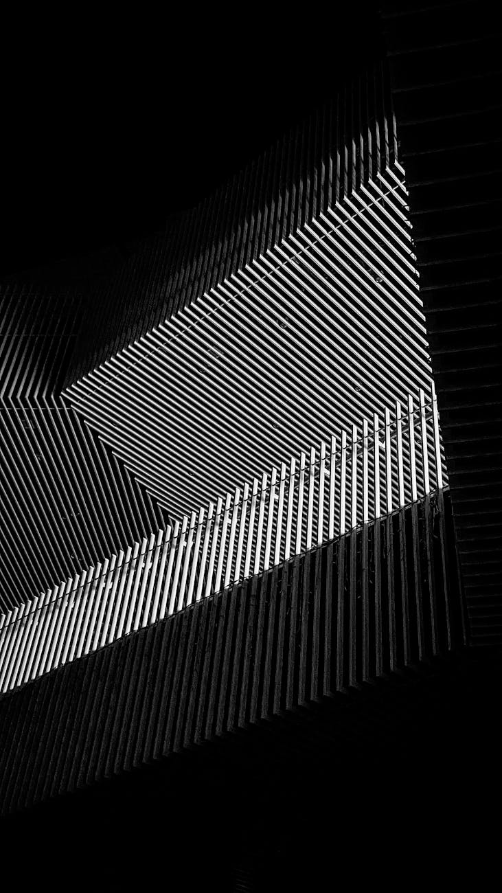 abstract black and white architectural pattern